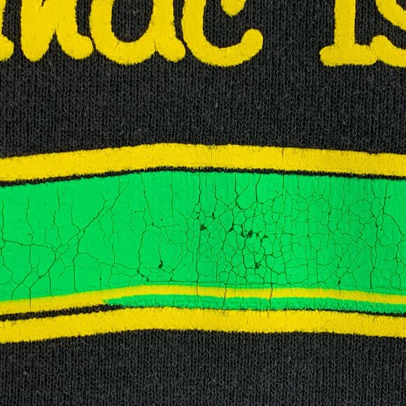 Vintage 90s Mackinac Island Michigan Sweatshirt Bicycle Bike USA Black S Small - Picture 4 of 7